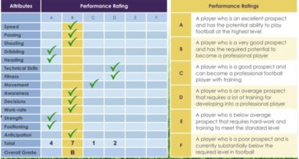 Football scouting report template