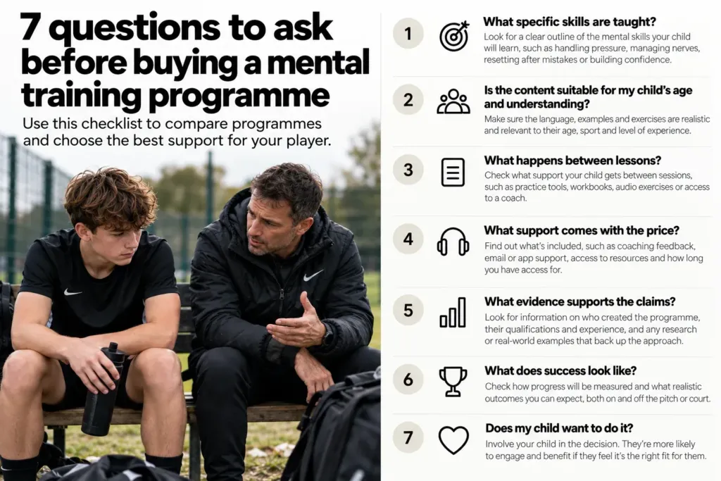 Seven questions for choosing mental training support
